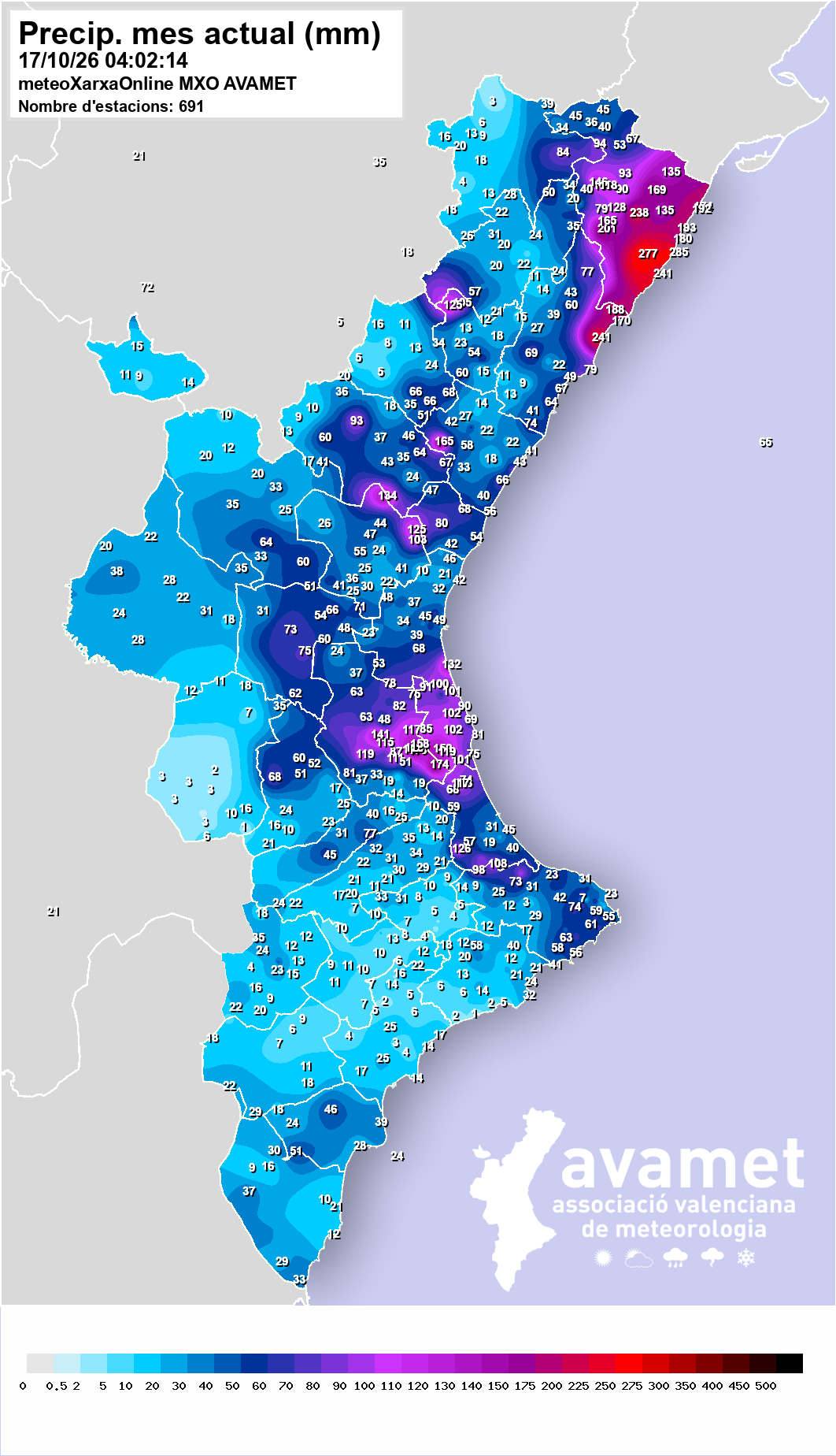 Precipitació del mes
